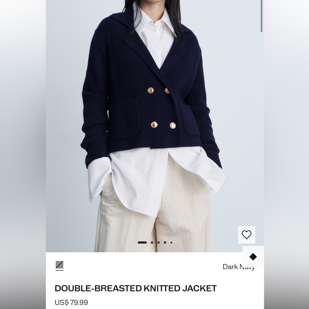 Mango viscose blend double breasted sweater